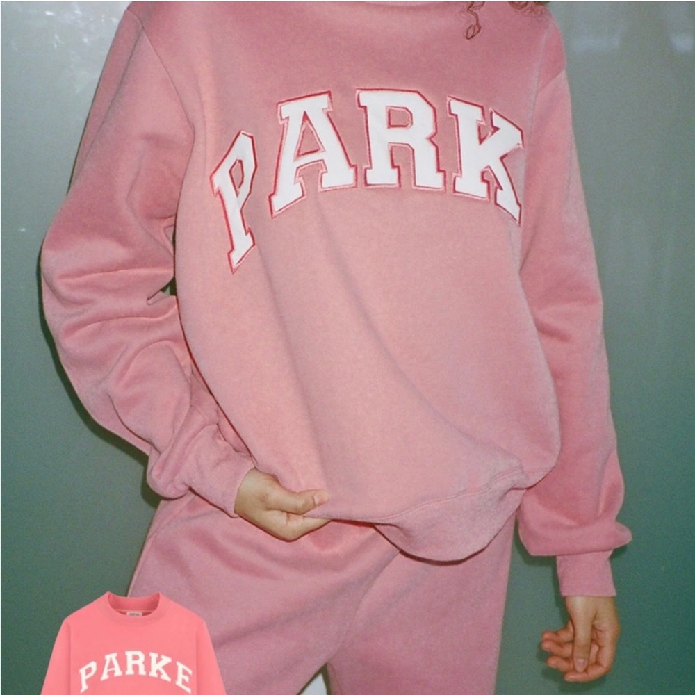 PARKE Bubble Gum Pink Mockneck Sweatshirt